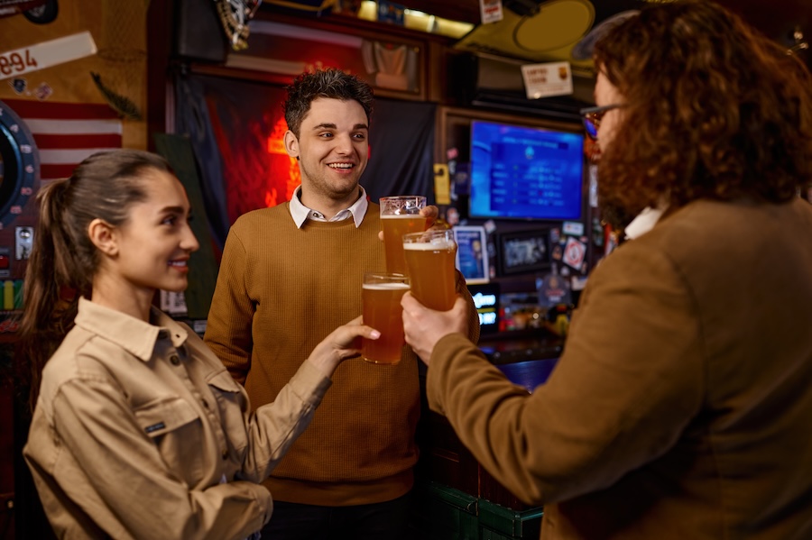 happy diverse friends group making toast with beer 2024 12 04 16 03 58 utc